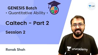 GNESIS Batch  Session 2  Caltech  Part 2  CAT 2022 IPMAT SNAP NMAT  Ronak Shah [upl. by Haynor]