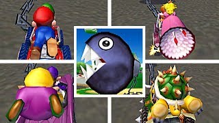 Every Character PULLED By The CHAIN CHOMP In Mario Kart Double Dash [upl. by Pembrook]