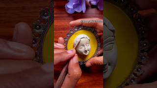 Clay Face Making Tutorial without using any mould 🌼 Maa Durga 🙏 Puja Special Handmade Jewellery [upl. by Ehc]