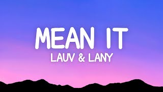 Lauv amp LANY  Mean It Lyrics [upl. by Ilka]