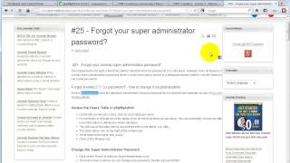 Forgot Super administrator password in Joomla 3 [upl. by Aruol711]