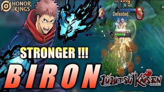 BIRON Stronger Fighter Honor of Kings HOK Kings of Clash Lane  Jujutsu Kaisen Itadori Yuji Collab [upl. by Nyrem]