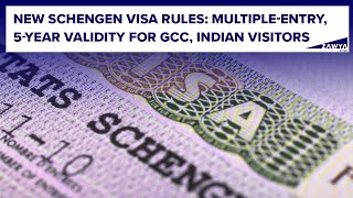 New Schengen visa rules Multipleentry permits 5year validity for GCC Indian visitors [upl. by Danas375]