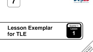 Lesson Exemplar for TLE with worksheet Q1W1 [upl. by Atinit395]