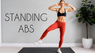 10 min STANDING ABS Workout Intense amp No Equipment [upl. by Nylcaj]