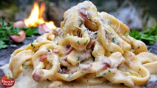 Best Carbonara Ever  Cooking in the Forest [upl. by Foulk426]