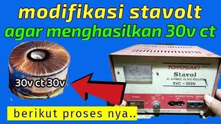 modifikasi stavolt bekas jadi trafo 30v ct cukup ikuti video ini pasti bisa👍👍 [upl. by Rednaeel]