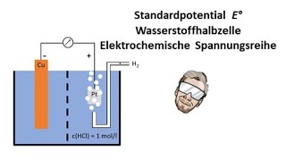 Elektrochemische Spannungsreihe  Standardpotential  Wasserstoffhalbzelle [upl. by Marcus988]