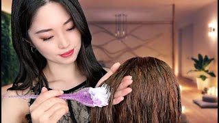 ASMR Sleep Inducing Hair Styling  Wet Beach Hair [upl. by Ecam]