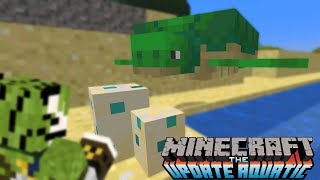 SCHILDPAD LEGT EEN EI  MineCraft Aquatic Survival 5 [upl. by Kessiah]