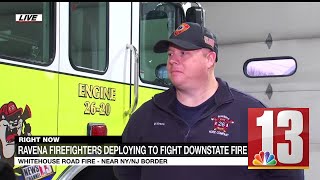 Ravena firefighters answer the call to help fight flames downstate [upl. by Bridge]