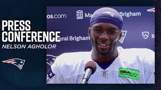 Nelson Agholor on Comfortability in Year 2  Patriots Training Camp Press Conference [upl. by Bradeord]