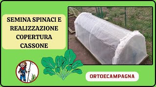 COPERTURA CASSONE e semina spinaci [upl. by Ecirahc]