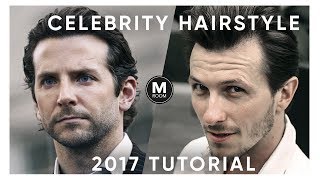 Long Hairstyle Tutorial for Men 2017  Modern Pompadour  Bradley Cooper [upl. by Eciral538]