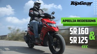 Aprilia redesigns SR 160 and SR 125  First ride  BBC TopGear India [upl. by Anayit]