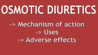 Osmotic Diuretics  Mechanism of action Uses amp Adverse effects  Dr Shikha Parmar [upl. by Ploch]