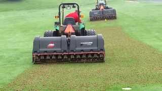 Golf course fairway aeration with Pro Core 1298s [upl. by Lang485]