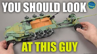 Double Pack Driving HalfTrack with Throwing Frame  PAK 40 Speed Build Review [upl. by Suirtemid]