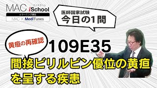 109E35 動画で学ぶ医師国試（MAC）間接ビリルビン優位の黄疸を呈する疾患（今日の1問） [upl. by Aver]