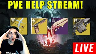 LIVE  DESTINY 2 HELP STREAM BURIED BLOODLINE ZAOULIS BANE WISHENDER  XENOPHAGE  MORE [upl. by Enoval]