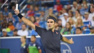 Hot Shot Federer Wins Epic Point v Wawrinka In Tiebreak Cincinnati 2018 [upl. by Thaddeus543]