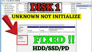 HDD unknown Not initialized in Windows 10 under Different Situations  MBR Rebuild Problem [upl. by Wane]