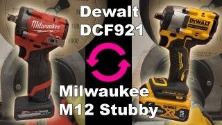 Dewalt DCF921 vs Milwaukee Gen2 Stubby  Reverse vs Forward [upl. by Whittemore929]