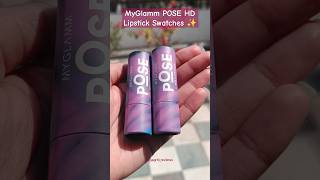 MyGlamm POSE HD Lipstick Swatches 💄✨ myglamm myglammmakeup lipstickswatches lipstick shorts [upl. by Biddle63]