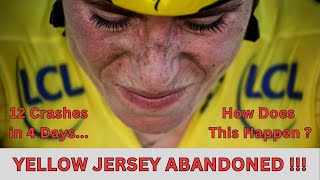 YELLOW JERSEY ABANDONED  VOLLERING BRUTAL CRASH  TOUR de France Femme [upl. by Aneleairam]