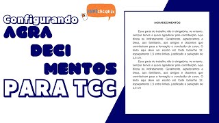 08  Agradecimentos para TCC conforme NBR 14724 Atualizado 2022 [upl. by Juliane]