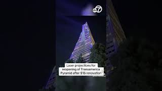 Transamerica Pyramid lit for reopening celebration after 1B renovation [upl. by Deedahs]