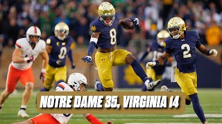 quotThe angriest weve ever seen Marcus Freemanquot — Reaction from Notre Dames 3514 win vs Virginia [upl. by Meelak879]