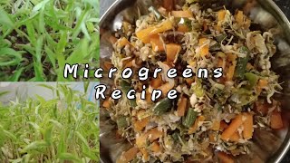 Home Grown Microgreens Recipe food cooking homelyrecipe [upl. by Yecniuq]