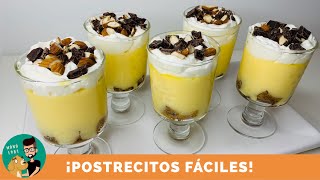 Postres de Vainilla en Vasitos muy Fáciles y Rápidos de Hacer  MONO 1981 [upl. by Silecara]