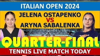 Jelena Ostapenko vs Aryna Sabalenka  WTA Rome 2024 [upl. by Ynnavoig353]