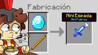 MINECRAFT pero LOS CRAFTEOS SON MINI 🤣 INVICTOR 1 PIXEL [upl. by Adnak918]