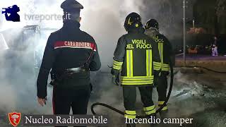 NUCLEO RADIOMOBILE DENTRO LEMERGENZA INCENDIO CAMPER [upl. by Nannah]