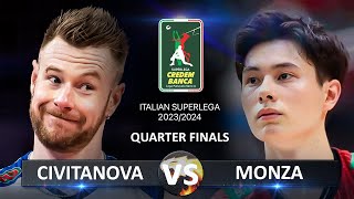 Quarter Finals of Italian Volleyball SuperLega 20232024  Civitanova vs Monza [upl. by Ilona]