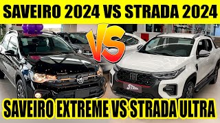 NOVA FIAT STRADA ULTRA 2024 VS NOVA SAVEIRO EXTREME 2024 [upl. by Stormy]