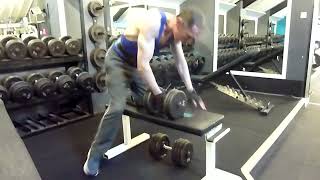 Felix McAlinden Dumbbell Rowing 68lb Dumbbell x 5 [upl. by Bevus]