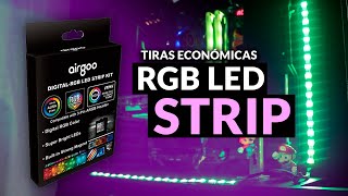 AIRGOO RGB LED STRIP KIT  Unboxing y revisión ¡Tiras económicas y multicolor para tu PC [upl. by Ashleigh397]