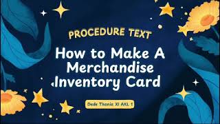 How to make a Merchandise Inventory Card  Procedure Text [upl. by Nidorf]