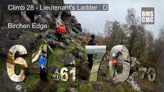 Climb 28  Lieutenants Ladder  Birchen Edge  Peak District [upl. by Casey]