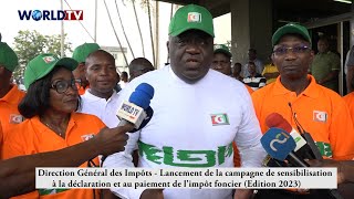 CIVDGI  Déclaration et paiement de l’impôt foncier  Cissé Aboubakari sensibilise les populations [upl. by Haskel267]