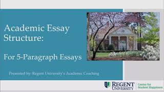 Academic Essay Structure For Five Paragraph Essays [upl. by Hemphill]