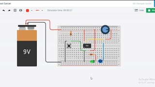 Monostable circuit using 555 ic  555 Timer Ic Project  Tinkercad [upl. by Iman]