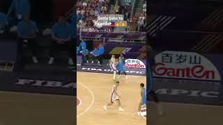 Kai Sotto fake shots to assist Junemar Fajardo shorts gilaspilipinas olympics latvia viral [upl. by Apple]