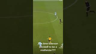 When Ederson became a midfielder 🫢 goalkeeper football mancity [upl. by Lekcim]