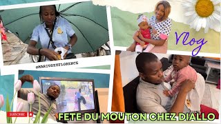 vlog fête du mouton 🐑 chez Diallo avec MariusetFlorence 😋😋😋🥰🥰🥰 [upl. by Fulks]