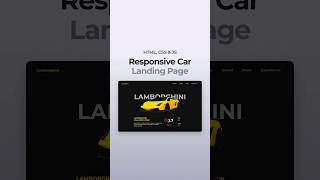 Responsive Car Landing Page Using HTML CSS And JavaScript [upl. by Harutak]